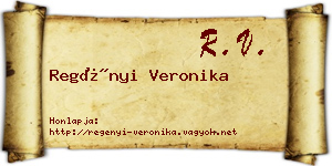 Regényi Veronika névjegykártya