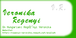 veronika regenyi business card